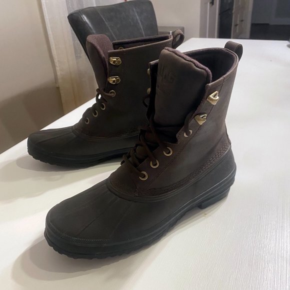 Ugg Australia Men's Rain Boot Stout Brown Yucca Waterproof 1015382 Size 9 - Picture 2 of 10